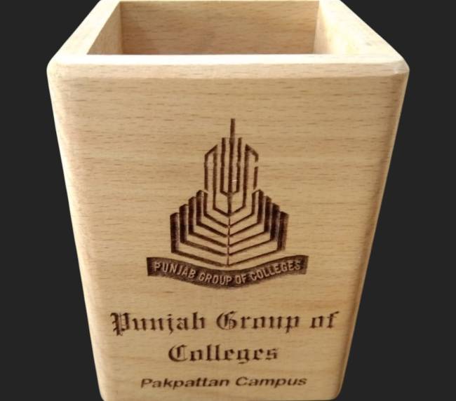 Custom Engraved Wooden Pen Holder