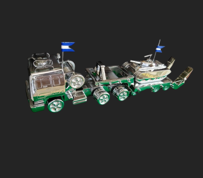 Handmade Metal Truck Sculpture – Rustic Collectible Home & Office Decor